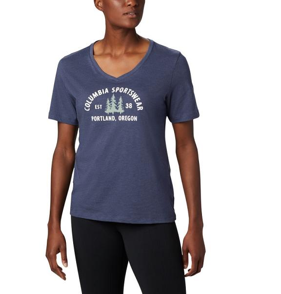 Columbia Mount Rose T-Shirt Blue For Women's NZ79865 New Zealand